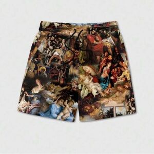 NWT Romwe printed woven shorts M(38)